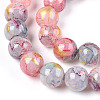 Baking Painted Crackle Glass Bead Strands DGLA-R053-05K-A-3