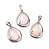 Natural Rose Quartz Pendants G-B033-04P-19-1