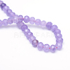 Faceted Rondelle Dyed Natural White Jade Bead Strands X-G-R343-6x8-03-2