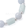 Natural Chalcedony Round Beaded Stretch Bracelets for Women BJEW-JB11137-04-4