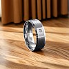 304 Stainless Steel Rhinestone Finger Rings for Men WG62EA8-01-2
