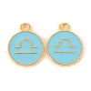 Alloy Enamel Pendants ENAM-S124-01B-16K-1