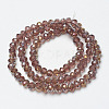 Electroplate Transparent Glass Beads Strands EGLA-A034-T6mm-H16-2