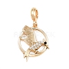 Alloy Crystal Rhinestone European Dangle Charms AL-CBAC2D3-05G-1