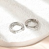 Tarnish Resistant 202 Stainless Steel Huggie Hoop Earrings EJEW-O087-06F-P-3
