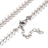 304 Stainless Steel Cobs Chain Necklaces NJEW-JN02982-01-3