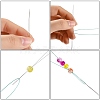 Iron Collapsible Big Eye Beading Needles X-ES001Y-S-57mm-01-3