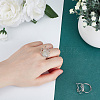 2Pcs Adjustable Brass Finger Rings Components FIND-GO0002-77C-4
