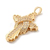 Brass Micro Pave Cubic Zirconia Pendants KK-P250-05G-2