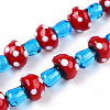 Handmade Lampwork Beads Strands X-LAMP-N024-09D-2