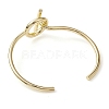Ring Shape Brass Cuff Bangles BJEW-D039-41G-3