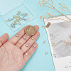 40Pcs 2 Colors Rack Plating Brass Pave Clear Cubic Zirconia Links FIND-HY0003-91-3
