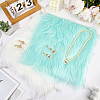 2Pcs 2 Colors Square Acrylic Fibers Carpet Mat AJEW-CN0003-11A-3