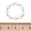 Natural Cultured Freshwater Pearl Finger Rings RJEW-JR01012-2
