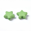 Opaque Acrylic Beads X-SACR-WH0002-07D-2