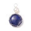Natural Dyed Lapis Lazuli Pendants PALLOY-JF01790-03-1