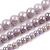 Electroplate Opaque Glass Beads Strands LS-GLAA-T032-P4mm-AB07-4