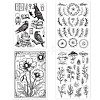 CRASPIRE 4 Sheets 4 Styles PVC Plastic Stamps DIY-CP0008-91A-8