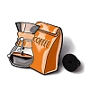 Coffee Themed Enamel Pin JEWB-P050-01B-EB-3