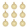 Tibetan Style Alloy Pendant Cabochon Settings TIBE-R295-055AG-LF-1