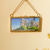 Brass Glass Hanging Photo Frame HJEW-SZ0001-01G-3