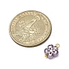 Handmade Millefiori Glass Charms PALLOY-JF04572-01-2