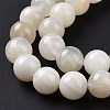 Natural White Moonstone Beads Strands G-F674-08-8mm-01-8