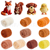 50G 10 Colors Needle Felting Wool Roving DIY-CP0013-77C-1