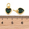 Brass Pave Cubic Zirconia Charms CU-CBA3D67-09G-05-3