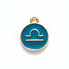 Alloy Enamel Pendants X-ENAM-S124-01B-05K-2