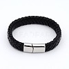 Unisex Casual Style Braided Leather Bracelets Making BJEW-F119-10-1