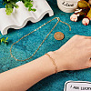 Brass Heart Link Chain Bracelet & Necklace with 304 Stainless Steel Lobster Claw Clasps SJEW-TA0001-03-6