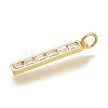 Rack Plating Brass Micro Pave Cubic Zirconia Pendants X-KK-I720-48G-2