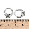 Knot 316 Surgical Stainless Steel Hoop Earrings EJEW-G416-30AS-5