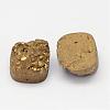 Electroplated Natural Druzy Quartz Crystal Beads G-G888-05A-2