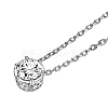 TINYSAND Rhodium Plated 925 Sterling Silver Rhinestone Pendant Necklace TS-N395-ST-2