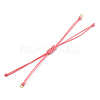 Korean Waxed Polyester Cord Braided Bracelets MAK-T010-06G-1