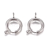 304 Stainless Steel Spring Ring Clasps STAS-P234-47P-1