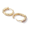 Brass Pave Cubic Zirconia Hoop Earrings for Women EJEW-L269-127G-3
