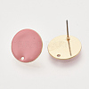 Iron Enamel Stud Earring Findings IFIN-N003-02B-2