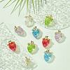 ARRICRAFT 10PCS 5Colors Transparent Acrylic with Alloy Pendants TACR-AR0001-20-5