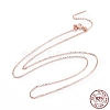 925 Sterling Silver Beadable Necklaces STER-I021-01RG-4