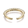 Adjustable Brass Micro Pave Clear Cubic Zirconia Cuff Rings LS-ZIRC-Z002-11G-4