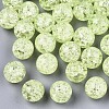 Transparent Crackle Acrylic Round Beads Strands X-CCG-R002-12mm-07-3