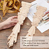 SUPERFINDINGS 2Pcs Rubber Wooden Carved Decor Applique WOOD-FH0001-78-4