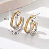 Geometric Outline Design 304 Stainless Steel Double-layer Stud Earrings for Women SL0180-2-2