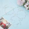 2Pcs Brass Clear Cubic Zirconia Box Chain Bracelets for Women BJEW-BBC0001-09S-4