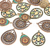 15Pcs 3 Styles Alloy Enamel Pendants ENAM-TA0003-69-3