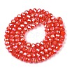 Electroplate Glass Beads Strands EGLA-A044-P4mm-B03-3