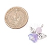 Pearlized Glass Pearl Bead Pendants PALLOY-JF03205-04-2